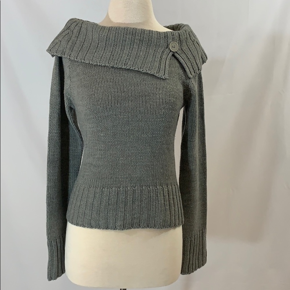 Grey cowl neck sweater